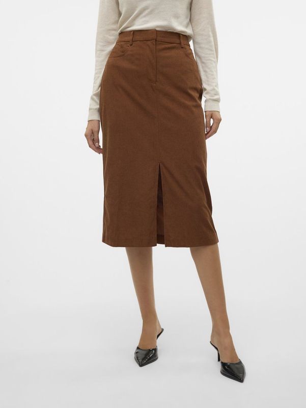 Vmvilja - Corduroy High Waist Midi-rok - Maxi Lengte