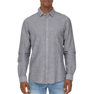 Only & Sons - Caiden - Overhemd - Olijfgroen - Slim Fit - Lange Mouw
