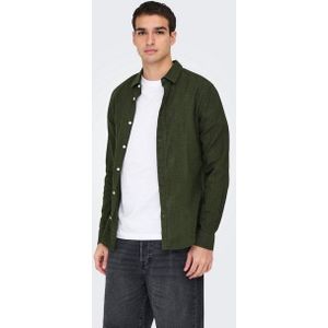 ONLY & SONS Langarmhemd ONSCAIDEN LS SOLID LINEN SHIRT NOOS