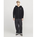 Jack & Jones - JJSIMON SWEAT ZIP HOOD - Sweatvest - Black - Katoen