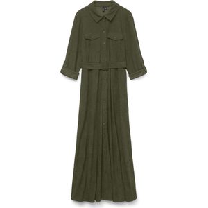 Vmvilja - Lange Jurk - Maxi - Regular Fit - Overhemdkraag - Lange Mouwen