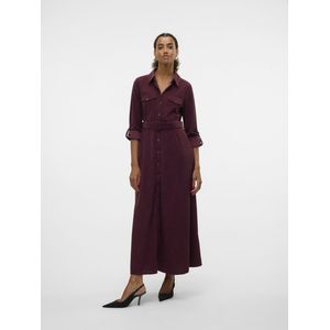 Vmvilja - Lange Jurk - Maxi - Regular Fit - Overhemdkraag - Lange Mouwen