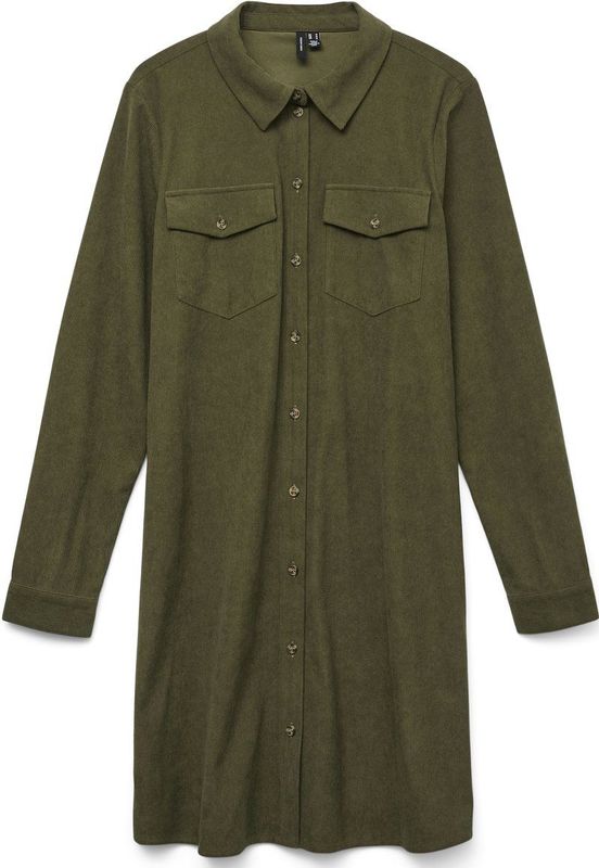 Vmvilja - Corduroy - Korte Jurk - Overhemdkraag - Lange Mouwen - Regular Fit