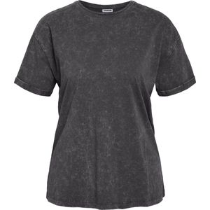 Noisy may - NMBRANDY WASHED S/S TOP JRS NOOS - T-shirt - Obsidian - Korte Mouwen