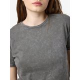 Noisy may - NMBRANDY WASHED S/S TOP JRS NOOS - T-shirt - Obsidian - Korte Mouwen