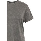 Charcoal Gray - T-shirt - Korte Mouwen - Aansluitend - Washed