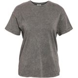 Charcoal Gray - T-shirt - Korte Mouwen - Aansluitend - Washed