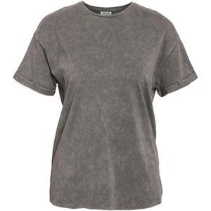 Charcoal Gray - T-shirt - Korte Mouwen - Aansluitend - Washed