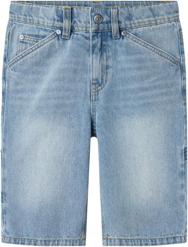 Bermuda - Denim - Middelhoge Taille - Katoen - Skater-Pasvorm