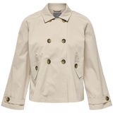 Korte beige trenchcoat