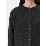 Only - ONLPIEMONTE - Vest - Donkergrijs - Lange Mouwen - Knoopsluiting