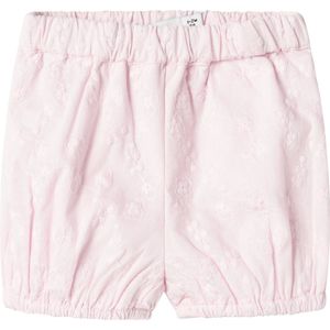 NAME IT Korte Broek - Lichtpaars - 100% Katoen - Borduursels