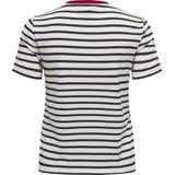 Only - Gestreept T-shirt - Cloud Dancer Night Sky - Viscose Mix