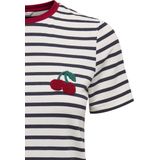 Only - Gestreept T-shirt - Cloud Dancer Night Sky - Viscose Mix