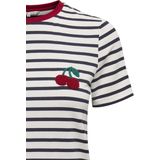 Only - Gestreept T-shirt - Cloud Dancer Night Sky - Viscose Mix