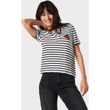 Only - Gestreept T-shirt - Cloud Dancer Night Sky - Viscose Mix