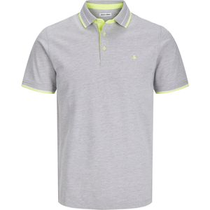 JACK & JONES JJEPAULOS Poloshirt - Lichtgrijs Gemêleerd - Katoen