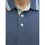 Poloshirt - Heren - Blauw - Katoen - Slanke Pasvorm