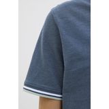 Poloshirt - Heren - Blauw - Katoen - Slanke Pasvorm