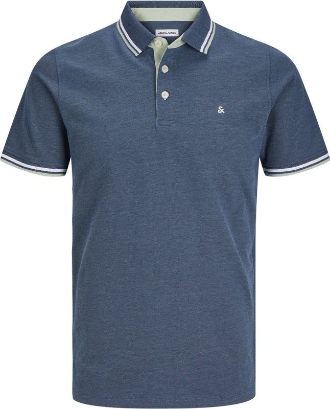 Poloshirt - Heren - Blauw - Katoen - Slanke Pasvorm