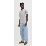 JACK & JONES Essentials Paulos SS poloshirt voor heren, Lichtgrijs - lichtroze - wit, S