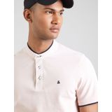 Jack & Jones Paulos Mao Polo - Blauw - 100% Katoen - Slim Fit