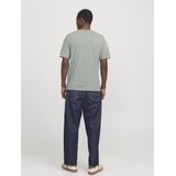 Jack & Jones - Jjeorganic Melange Tee - T-shirt - Iceberg Green - 65% Polyester, 35% Organisch Katoen
