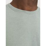 Jack & Jones - Jjeorganic Melange Tee - T-shirt - Iceberg Green - 65% Polyester, 35% Organisch Katoen
