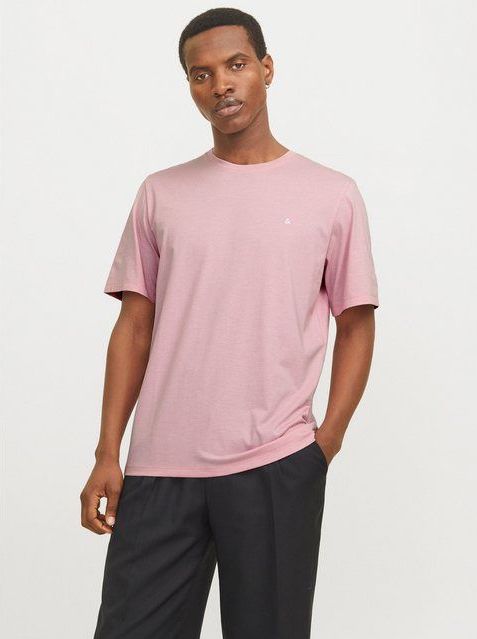 JJEPAULOS Tee SS Crew Neck NOOS, Pink Nectar/Detail: melange, S