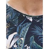 Jack & Jones - JJEBRYAN AOP TEE S/S O-NECK NOOS - T-shirt - Sky Captain - Katoen