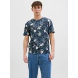 Jack & Jones - JJEBRYAN AOP TEE S/S O-NECK NOOS - T-shirt - Sky Captain - Katoen