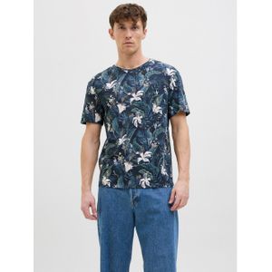 Jack & Jones - JJEBRYAN AOP TEE S/S O-NECK NOOS - T-shirt - Sky Captain - Katoen