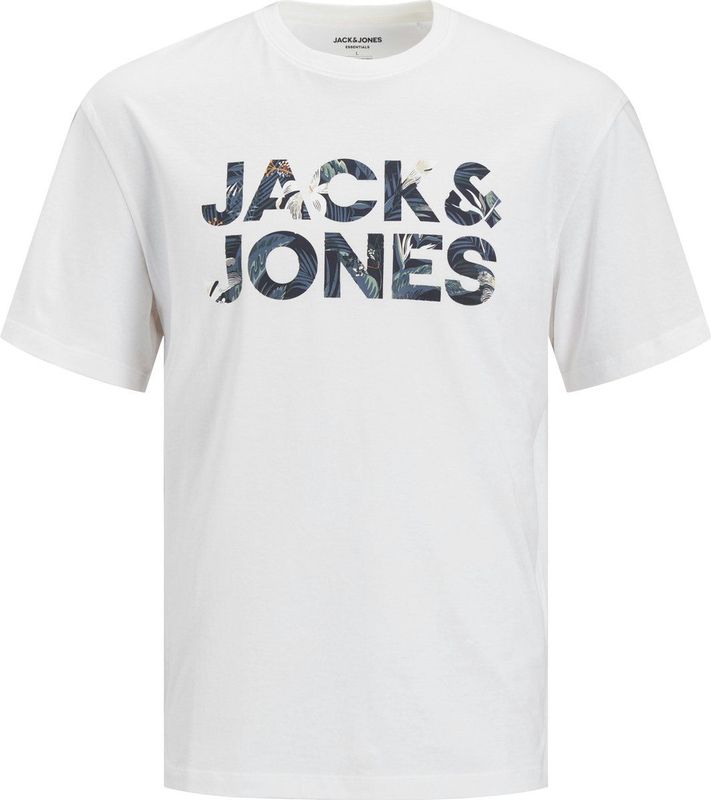 JACK&JONES JJEBRYAN T-shirt - Wit - Korte Mouwen - Relaxed Fit