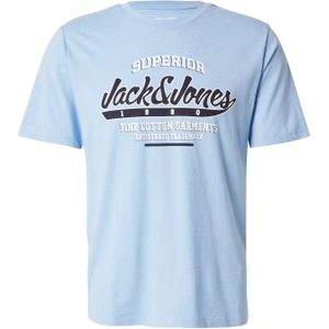 Jack&Jones - Essentials - T-shirt - Blauw - Gekamd Jersey - Korte Mouwen