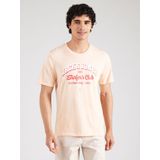 JACK JONES JJELOGO TEE SS O-NECK 2 COL SS25 SN Heren T-shirt - Peach Parfait Melange