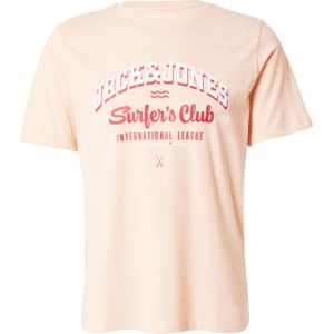 JACK JONES JJELOGO TEE SS O-NECK 2 COL SS25 SN Heren T-shirt - Peach Parfait Melange