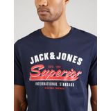 Jack&Jones - JJELOGO T-shirt - Sky Captain - Korte Mouwen - O-hals