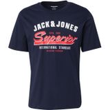 Jack&Jones - JJELOGO T-shirt - Sky Captain - Korte Mouwen - O-hals