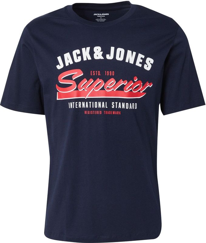 Jack&Jones - JJELOGO T-shirt - Sky Captain - Korte Mouwen - O-hals