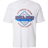 JACK&JONES - JJELOGO TEE SS - T-shirt - Bright White - Korte Mouwen