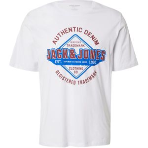 JACK&JONES - JJELOGO TEE SS - T-shirt - Bright White - Korte Mouwen