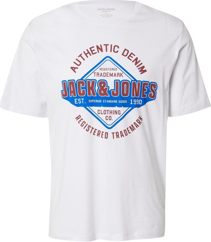 JACK&JONES - JJELOGO TEE SS - T-shirt - Bright White - Korte Mouwen
