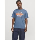 Jack & Jones Rundhalsshirt "JJELOGO TEE SS O-NECK 2 COL SS25 SN", mit Logo Print