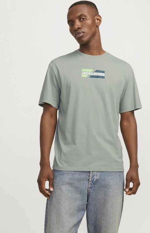 Jack Jones Jjecorp Graphic Tee Ss o-Neck Noos Heren t-Shirt - Iceberg Green 01
