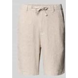 Korte regular fit broek met tunnelkoord, model 'MYKONOS'