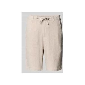 Korte regular fit broek met tunnelkoord, model 'MYKONOS'