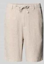 Korte regular fit broek met tunnelkoord, model 'MYKONOS'