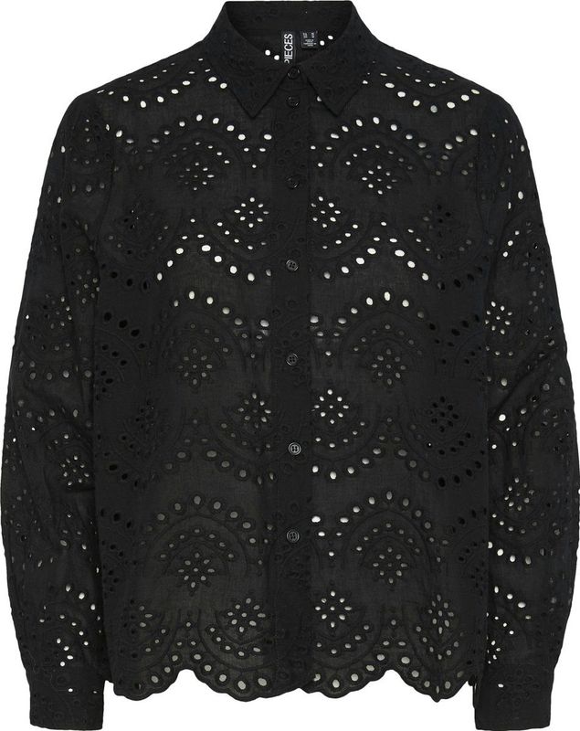 Overhemd - Broderie Anglaise - Wit - 100% Katoen