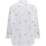 Only - Damesblouse - Wit - 100% Katoen - Knoopsluiting