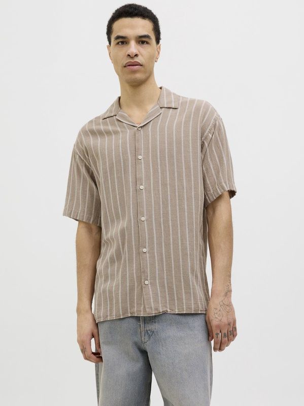 JACK & JONES Jjeenzo Stripe Resort T-shirt - Korte Mouwen - Vaatwasserbestendig
